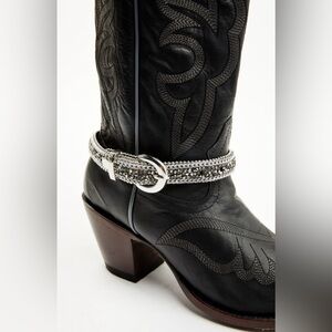 Shyanne Cowboy Boots Jewelry Strap Black Rhinestone